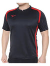Men's Summer Training Short Sleeve T-Shirt Black - MIZUNO - BALAAN 3