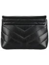 Toy Loulou Strap Shoulder Bag In Quilted Leather Black - SAINT LAURENT - BALAAN 6