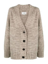 Botanical Dyed V-Neck Knit Cardigan Light Brown - MAISON MARGIELA - BALAAN 2