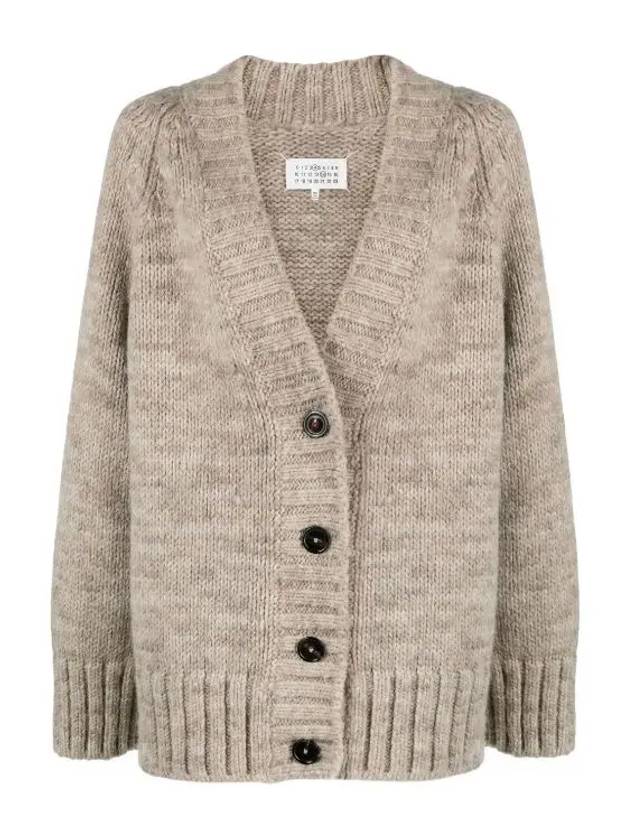 Botanical Dyed V-Neck Knit Cardigan Light Brown - MAISON MARGIELA - BALAAN 2