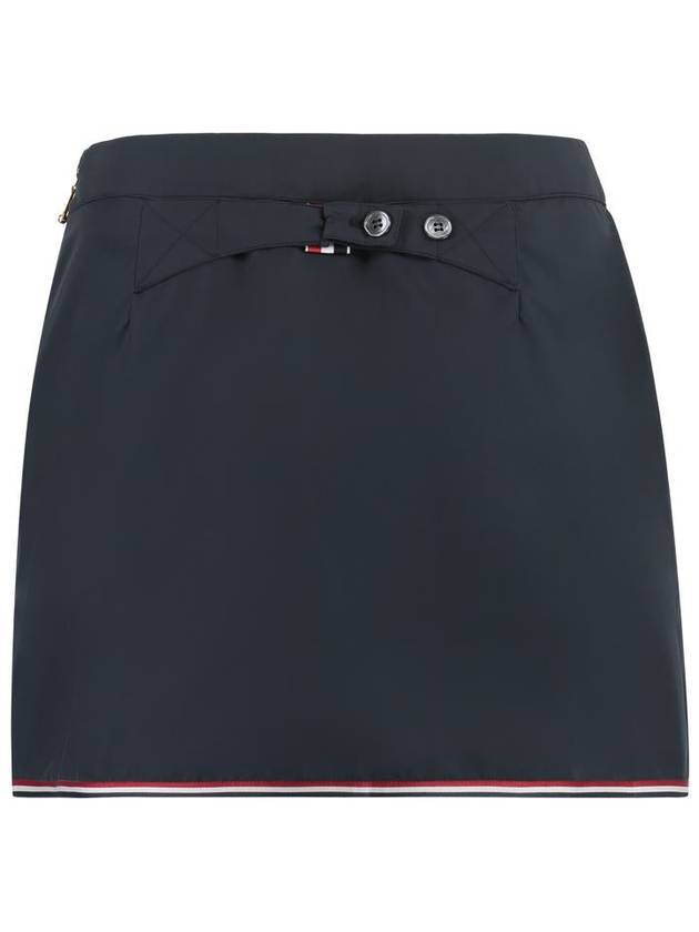 Women's Military Ripstop Framing Mini A-Line Skirt Navy - THOM BROWNE - BALAAN 3