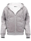 Men s Casual Gray Hooded Zip Up Jumper AJP118 - IKALOOOK - BALAAN 1