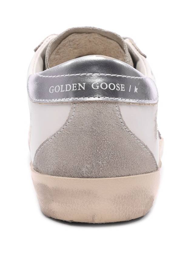 Women's Superstar Silver Heel Tab Pink Star Low Top Sneakers White - GOLDEN GOOSE - BALAAN 5