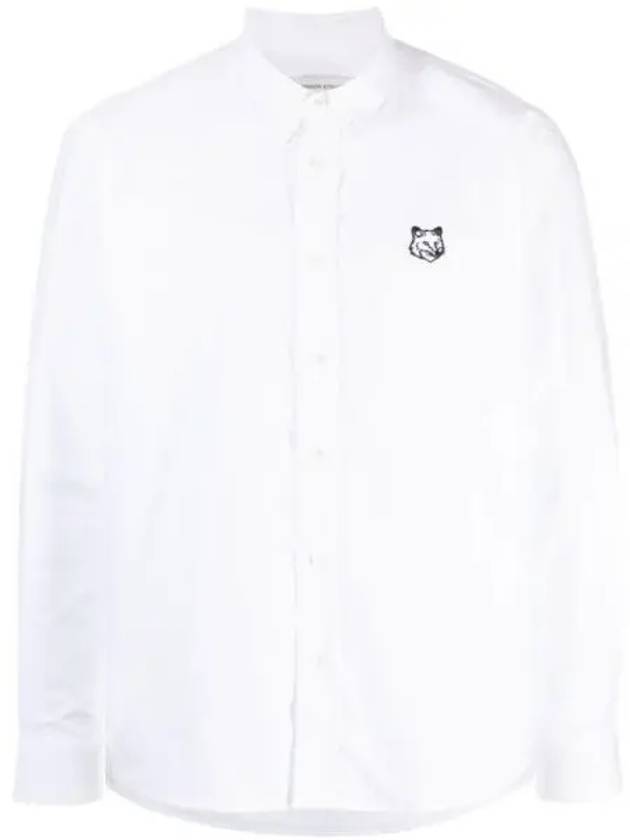 Contour Fox Head Casual Long Sleeve Shirt White - MAISON KITSUNE - BALAAN 2