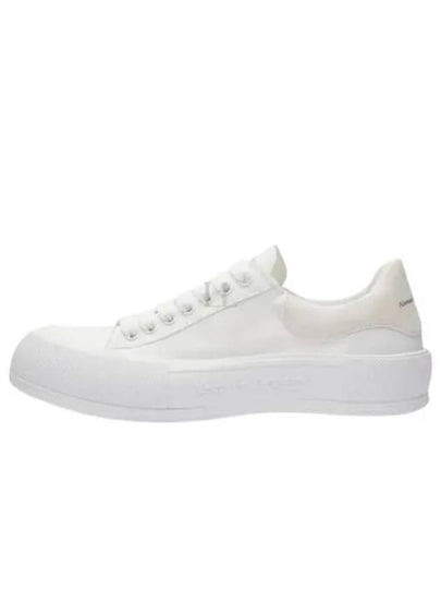 Deck Plimsoll Lace Up Low Top Sneakers White - ALEXANDER MCQUEEN - BALAAN 2