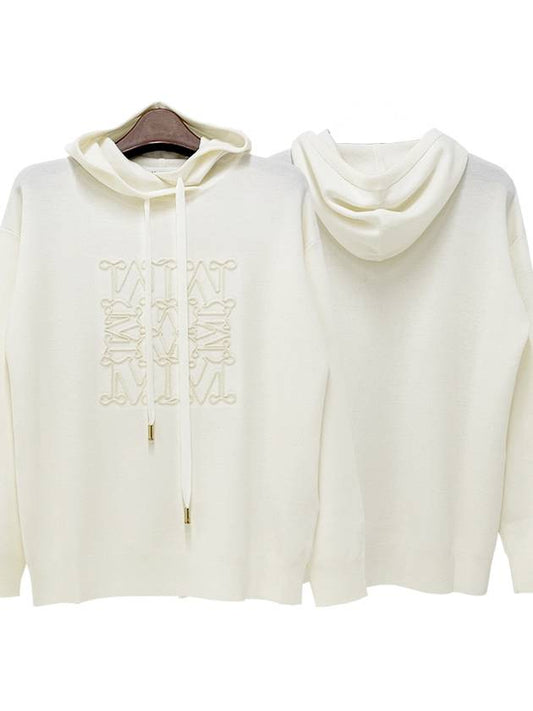 PAMIR Wool Hooded Sweater White 2421366262600 001 - MAX MARA - BALAAN 1