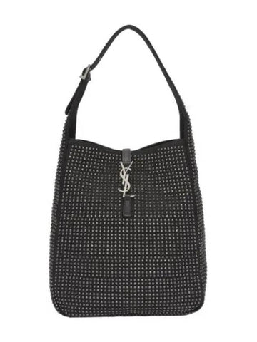 Medium logo embellished shoulder bag black - SAINT LAURENT - BALAAN 1