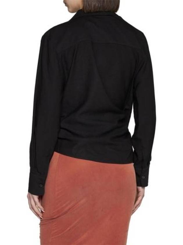 Le Chemise Bahia Tied Sash Shirt Black - JACQUEMUS - BALAAN 9