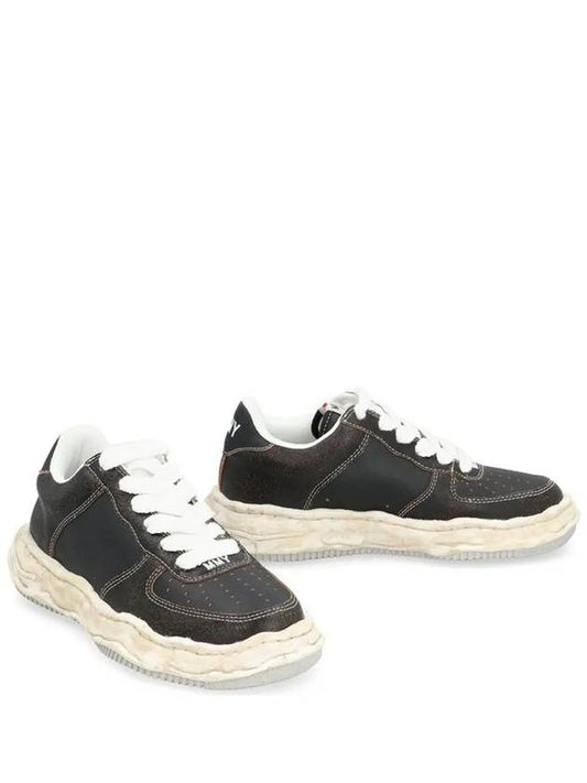 24SS WAYNE OG Sole Leather Low Top Sneakers A12FW715 BLACK - MIHARA YASUHIRO - BALAAN 2