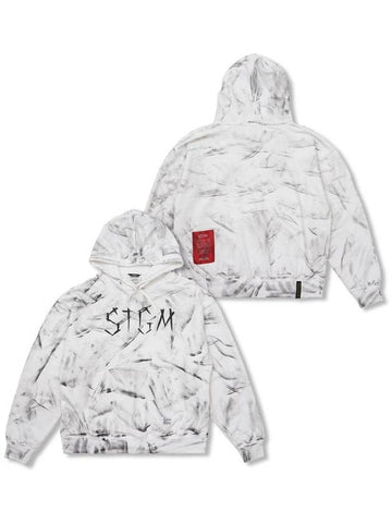 Dirty Washed Oversized Hoodie White - STIGMA - BALAAN 1