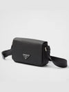 Saffiano Leather Shoulder Bag Black - PRADA - BALAAN 3