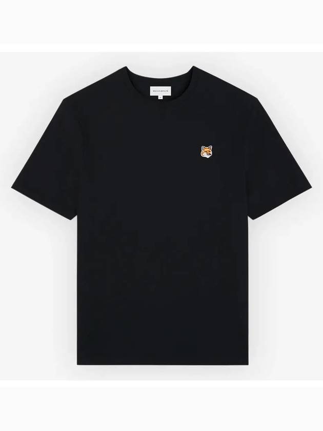 Fox Head Patch Classic Short Sleeve T-Shirt Black - MAISON KITSUNE - BALAAN 2