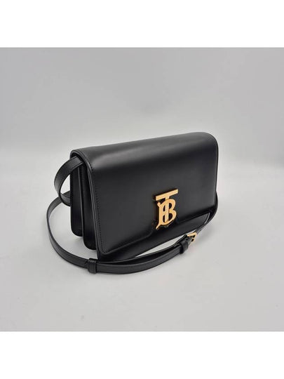 Small Leather TB Shoulder Bag Black - BURBERRY - BALAAN 2