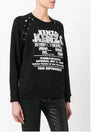 11th Anniversary Women’s Glitter Logo Sweatshirt Black 2SW838 952 99 - KENZO - BALAAN 3