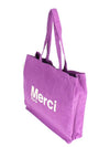 French Mercy tote bag eco grand purple ecru - VIVIENNE WESTWOOD - BALAAN 3