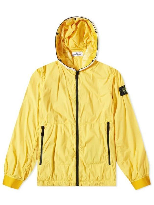 Wappen Patch Skin Touch Nylon Hooded Jacket Yellow - STONE ISLAND - BALAAN 1