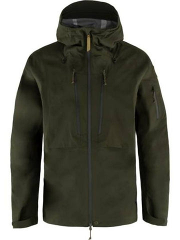 Men's Keb Eco Shell Zip-Up Hoodie Deep Forest - FJALL RAVEN - BALAAN 1