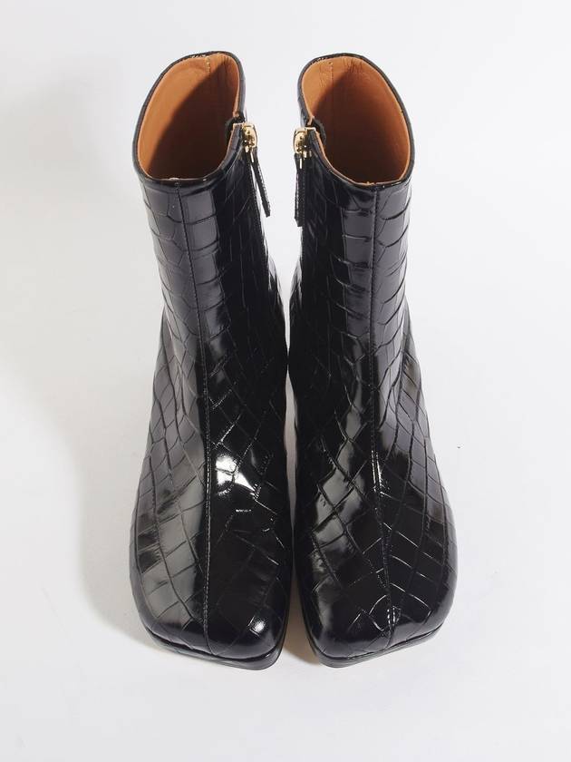 Women's Leather Middle Boots Black - JE LA CONNAIS - BALAAN 5