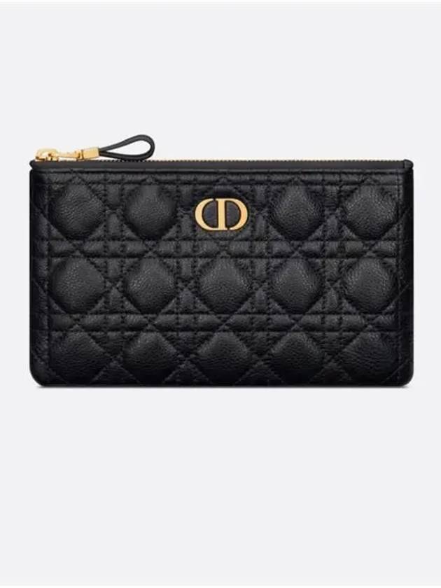 Cannage CD Caro Slim Small Pouch Clutch Bag Black - DIOR - BALAAN 2