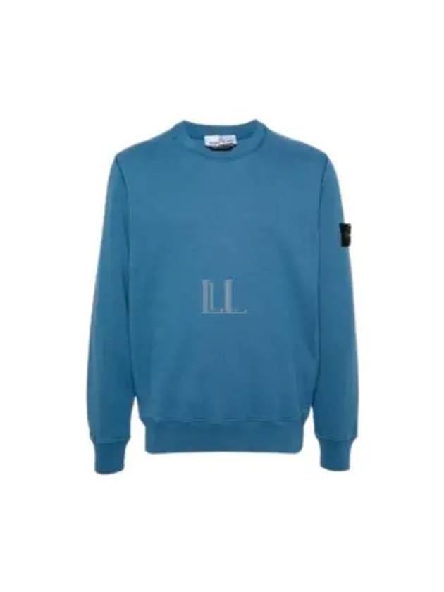 Compass Patch Cotton Sweatshirt Avio Blue - STONE ISLAND - BALAAN 2