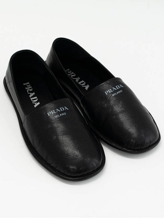 Women's Logo Leather Slip-On BK 1S580M 034 - PRADA - BALAAN 1