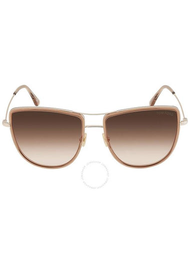 Tom Ford Tina Gradient Brown Cat Eye Ladies Sunglasses FT0759 28F 59 - TOM FORD - BALAAN 1