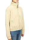 High Neck Fleece Zip-Up Jacket Ivory - PARAJUMPERS - BALAAN 5