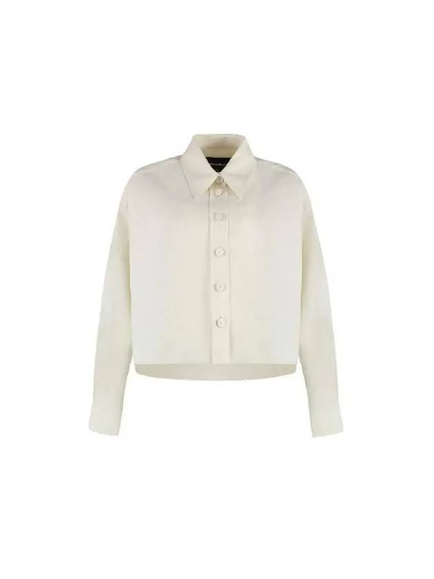 Relaxed Fitting Long Sleeve Shirt Cream - FABIANA FILIPPI - BALAAN 2