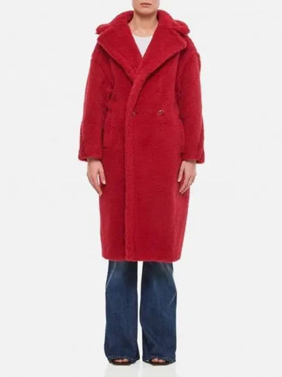 Lina Teddy Bear Icon Fur Coat Red - MAX MARA - BALAAN 2