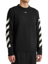 Diag Arrow Crewneck Knit Top Black - OFF WHITE - BALAAN 5