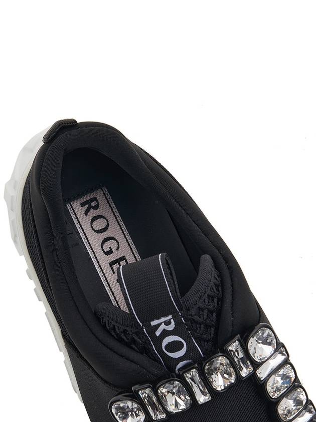 Viv Buckle Mesh Technical Low Top Sneakers Black - ROGER VIVIER - BALAAN 8