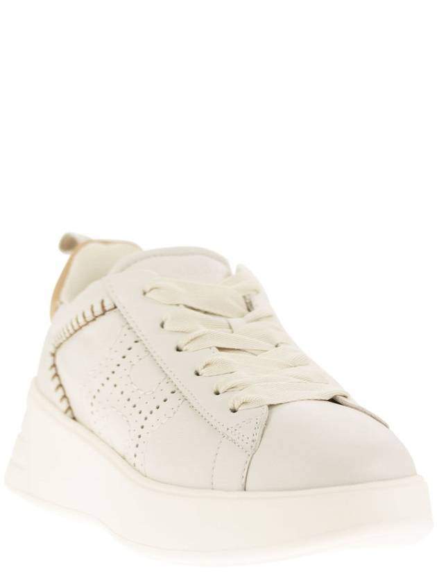 Rebel Leather Low-Top Sneakers Ivory - HOGAN - BALAAN 3