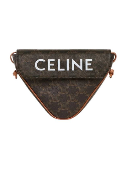 Triangle Crossbody Bag in Triomphe Canvas Tan - CELINE - BALAAN 2