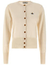 Bea Logo Cardigan Cream - VIVIENNE WESTWOOD - BALAAN 2