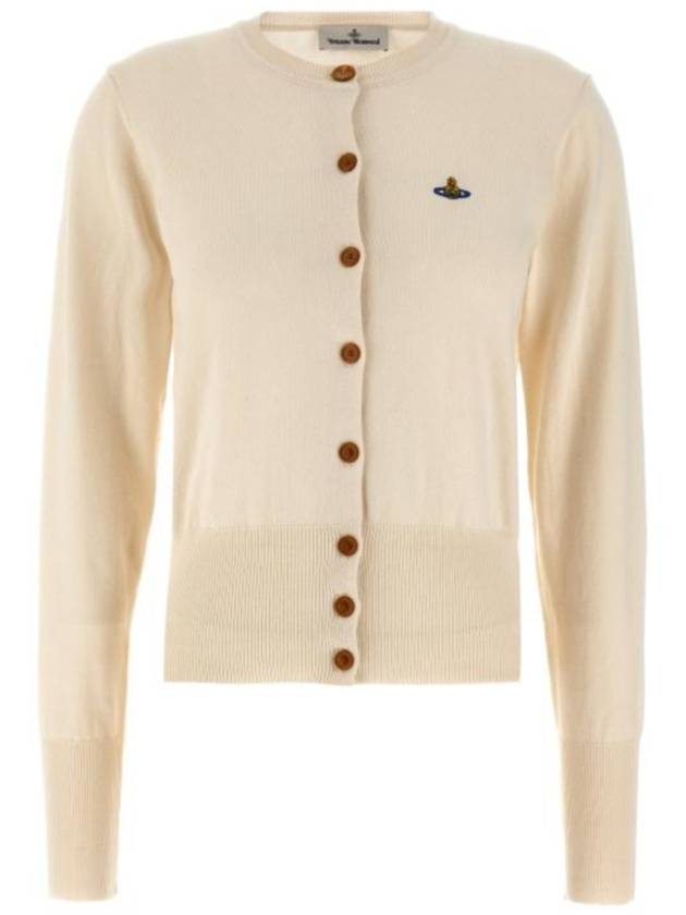 Bea Logo Cardigan Cream - VIVIENNE WESTWOOD - BALAAN 2