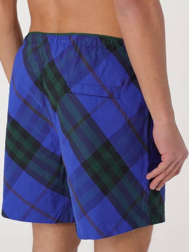 Check Twill Swim Shorts Blue - BURBERRY - BALAAN 5