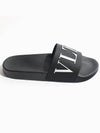 Men's Logo Print Rubber Slippers Black - VALENTINO - BALAAN 3