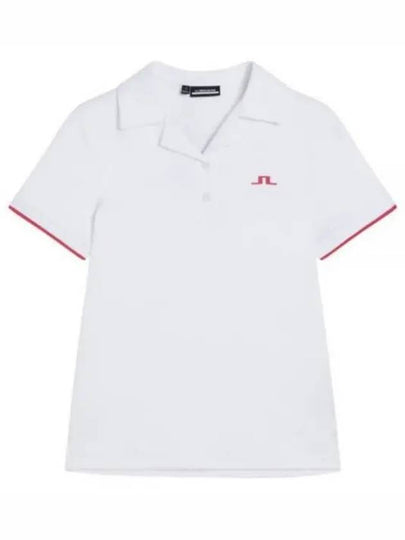 Women's Solange Short Sleeve Polo Shirt White - J.LINDEBERG - BALAAN 2