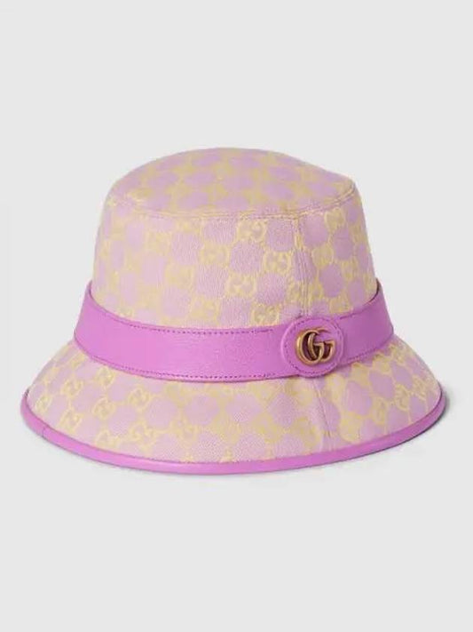 GG Canvas Bucket Hat Yellow Lilac - GUCCI - BALAAN 2