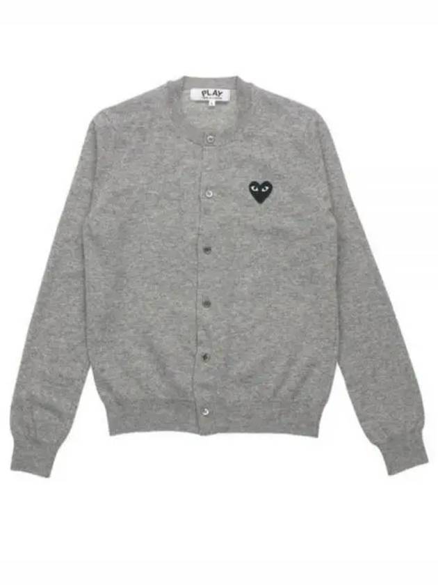 Heart Wappen Wool Cardigan Grey - COMME DES GARCONS - BALAAN 2