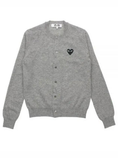 Heart Wappen Wool Cardigan Grey - COMME DES GARCONS - BALAAN 2