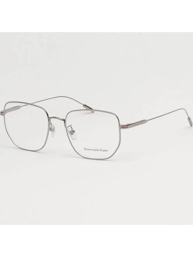 Zegna Glasses Frame EZ5222D 014 Silver Metal Polygon - ERMENEGILDO ZEGNA - BALAAN 1