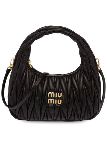 Wander matelassé nappa leather hobo bag - MIU MIU - BALAAN 1