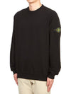 Stretch Cotton Fleece Mock Turtleneck Sweatshirt Black - STONE ISLAND - BALAAN 3