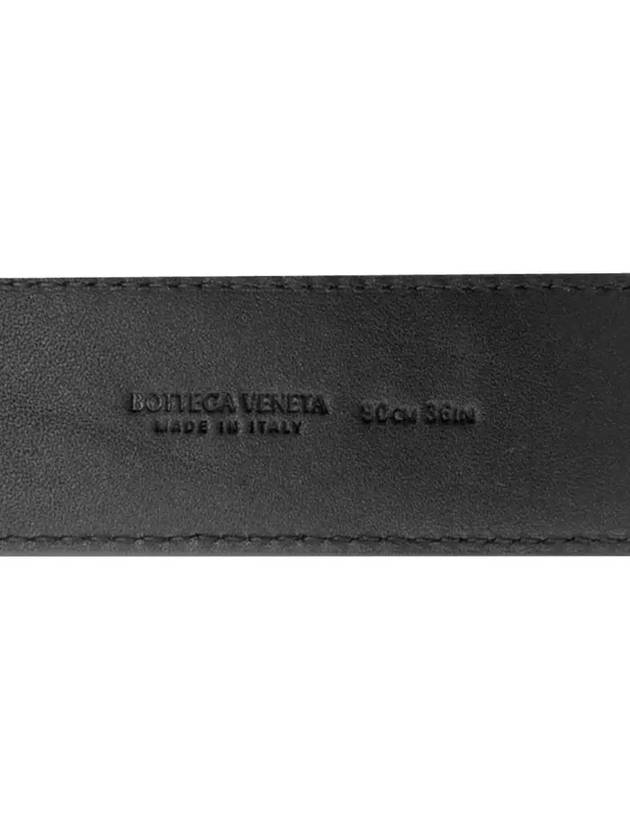 Intreciato Leather Belt Black - BOTTEGA VENETA - BALAAN 6