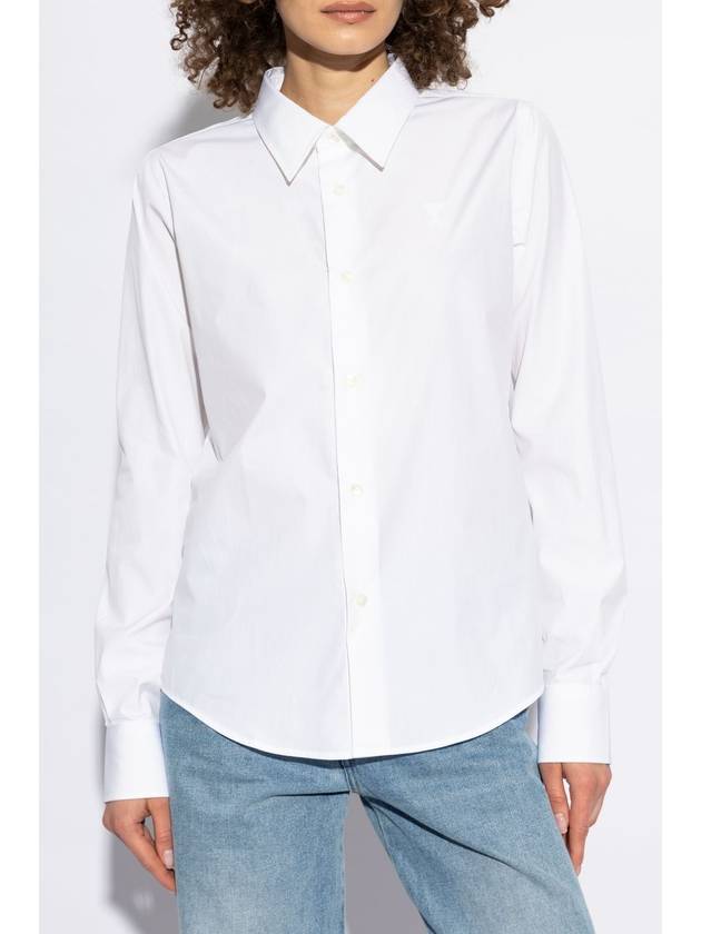 Ami Alexandre Mattiussi Shirt With Logo, Women's, White - AMI - BALAAN 3