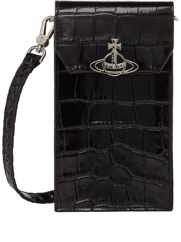 Crocodile Phone Cross Bag Black - VIVIENNE WESTWOOD - BALAAN 2