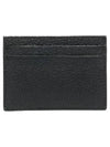 Logo Grain Leather Card Wallet Black - PRADA - BALAAN 4