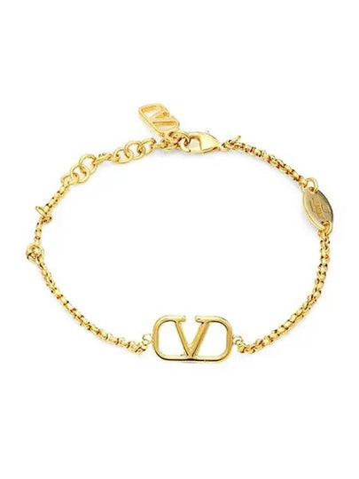 V Logo Signature Chain Bracelet Gold - VALENTINO - BALAAN 2