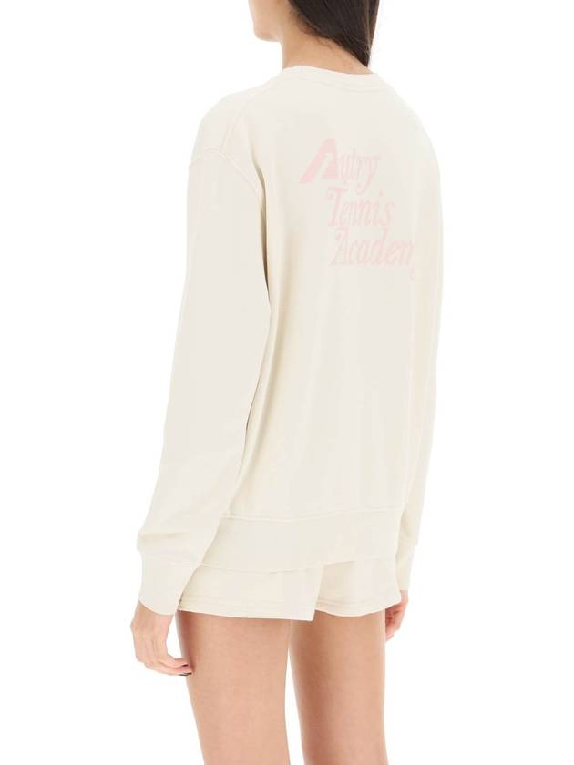 Women's Tennis Academy Sweatshirt Beige - AUTRY - BALAAN 3